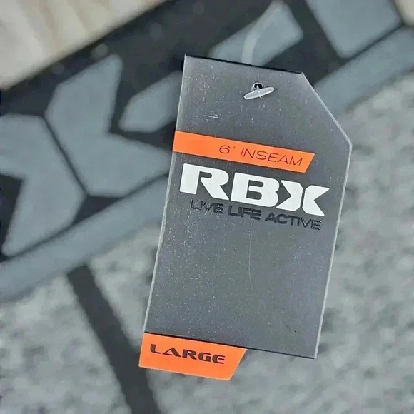 RBX Boxer Briefs  Heathered Black 6" inseam NWT Large - Picture 4 of 7